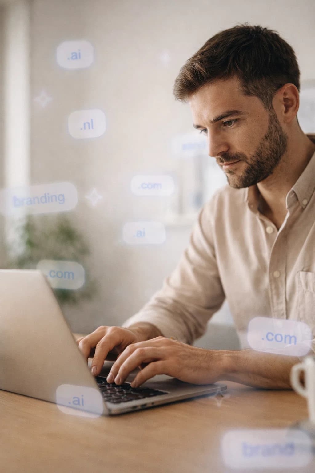 Entrepreneur working on their brand name